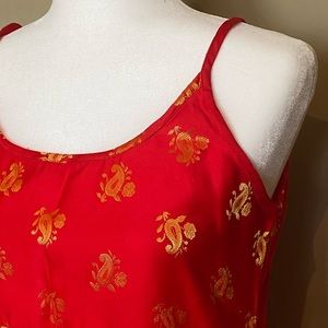 Vintage Maxi length gold and red dress